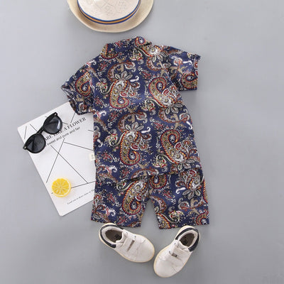 Conjunto Infantil Estampado Floral - Camisa y Pantalones Cortos para Niños - Image 5
