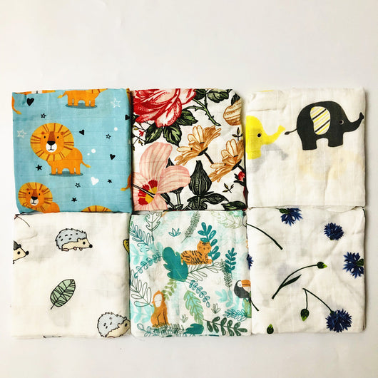 Babero Cuadrado Multiusos con Estampado de Dibujos Animados para Bebé - Image 20