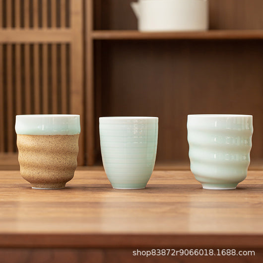 Taza de Té Celadón Longquan - Taza Espresso Cerámica Artesanal