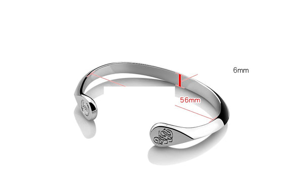 Pulsera de Plata 925 Unisex Diseño Minimalista Japonés y Coreano