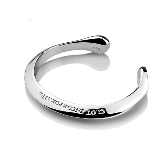 Pulsera de Plata 925 Unisex Diseño Minimalista Japonés y Coreano
