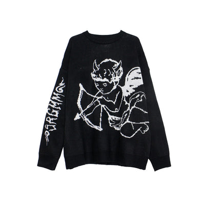Suéter Grueso Ángel Perezoso - Tejido Jacquard para Primavera e Invierno - Image 8
