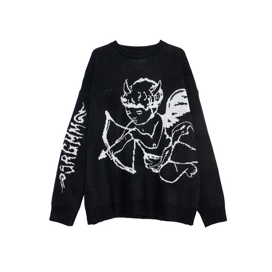 Suéter Grueso Ángel Perezoso - Tejido Jacquard para Primavera e Invierno - Image 3