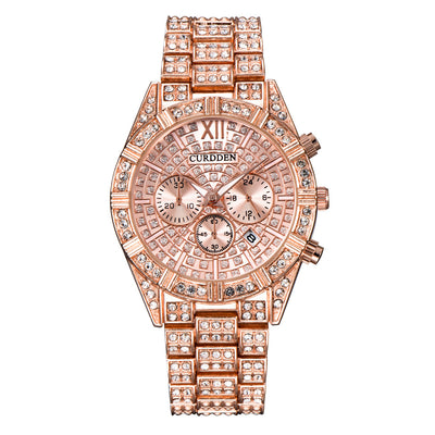 Reloj de Hombre Elegante con Calendario y Diamantes - Cuarzo Aleación - Image 17