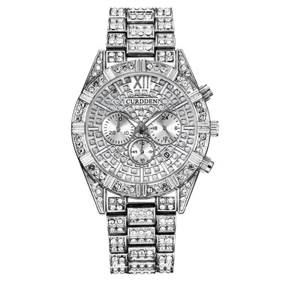 Reloj de Hombre Elegante con Calendario y Diamantes - Cuarzo Aleación - Image 13