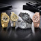 Reloj de Hombre Elegante con Calendario y Diamantes - Cuarzo Aleación
