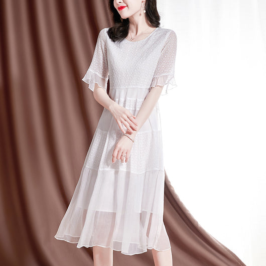Vestido Blanco de Seda Premium Verano Lujo - Image 6