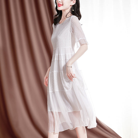 Vestido Blanco de Seda Premium Verano Lujo - Image 2
