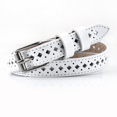 Cinturón de Cuero Retro Hueco para Mujer - Diseño Clásico Cowhide - Image 9