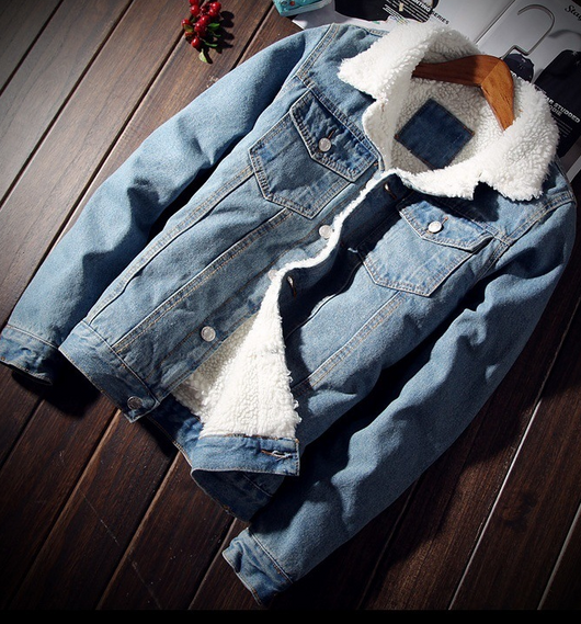 Chaqueta Denim Acolchada para Hombre - Corte Slim con Forro de Borrego - Image 7