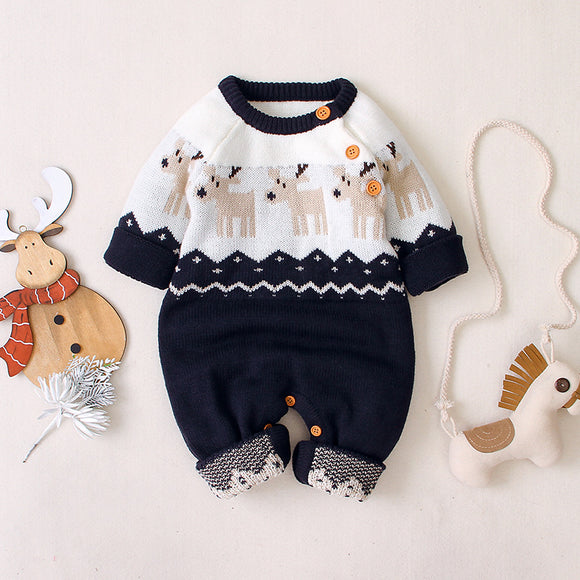 Pijama Navideño Infantil con Diseño de Reno