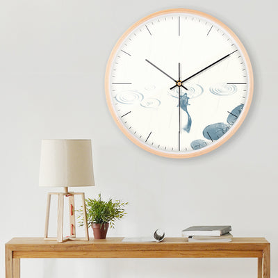 Reloj de Pared de Madera Maciza con Movimiento de Cuarzo para Dormitorio Infantil - Image 8