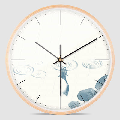 Reloj de Pared de Madera Maciza con Movimiento de Cuarzo para Dormitorio Infantil - Image 9