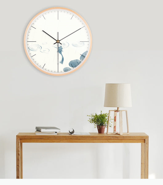 Reloj de Pared de Madera Maciza con Movimiento de Cuarzo para Dormitorio Infantil - Image 5