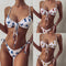 Bikini Estampado Mariposa con Tirantes - Conjunto de Baño Explosivo