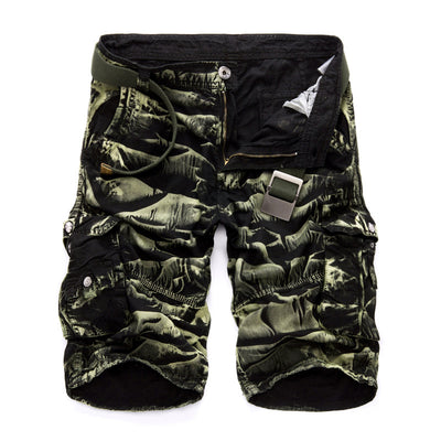 Pantalones Cortos Cargo Camuflaje con Cinturón y Múltiples Bolsillos - Image 17