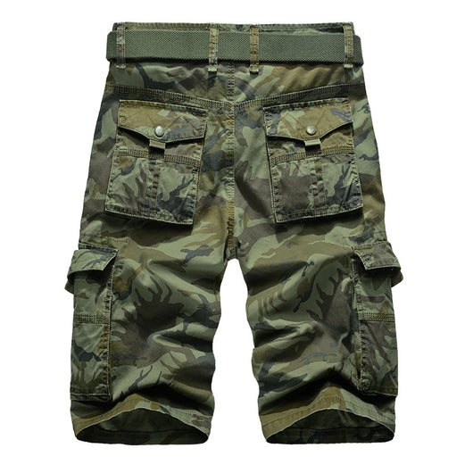 Pantalones Cortos Cargo Camuflaje con Cinturón y Múltiples Bolsillos - Image 19