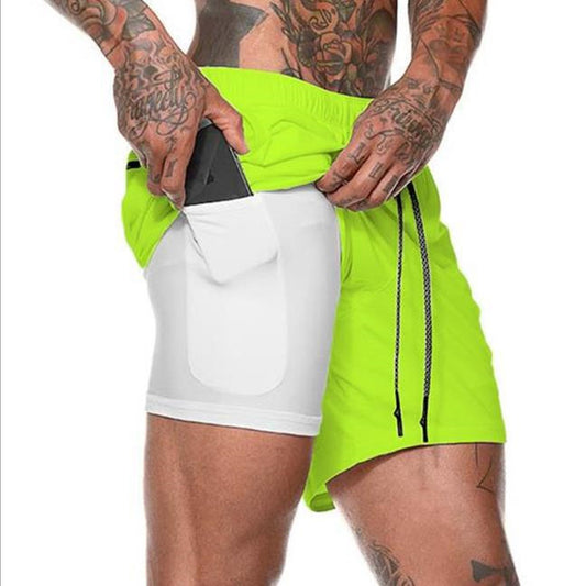 Pantalones Cortos Deportivos Talla Grande con Malla Doble - Para Correr, Gimnasio y Playa