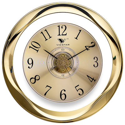 Reloj de Pared Redondo Gold Vista - Silencioso Cuarzo Premium para Recepción y Sala - Image 9