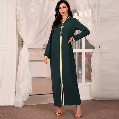 Vestido Holgado Aguacate con Capucha - Diseño Marroquí Viajero - Image 6