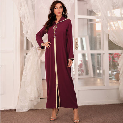 Vestido Holgado Aguacate con Capucha - Diseño Marroquí Viajero - Image 7