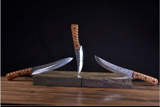 Set de 3 Cuchillos de Carnicero con Mango de Palo de Rosa - Image 8