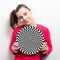 Reloj de Pared con Ilusión Óptica Brillante