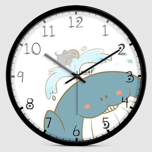 Reloj de Pared Infantil Ballena Azul - Quartz Electrónico para Cuarto de Niños - Image 12