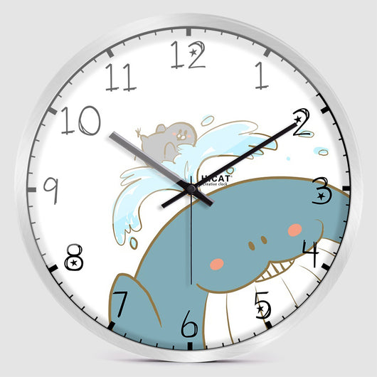 Reloj de Pared Infantil Ballena Azul - Quartz Electrónico para Cuarto de Niños - Image 9