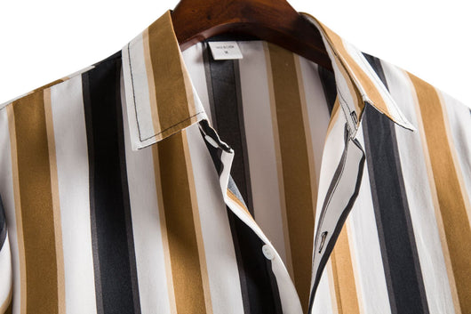 Camisa Casual Estampada para Hombre - Manga Corta con Cuello Solapa - Image 5