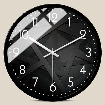 Reloj de Pared Nórdico Minimalista Blanco y Negro con Movimiento Silencioso - Image 2