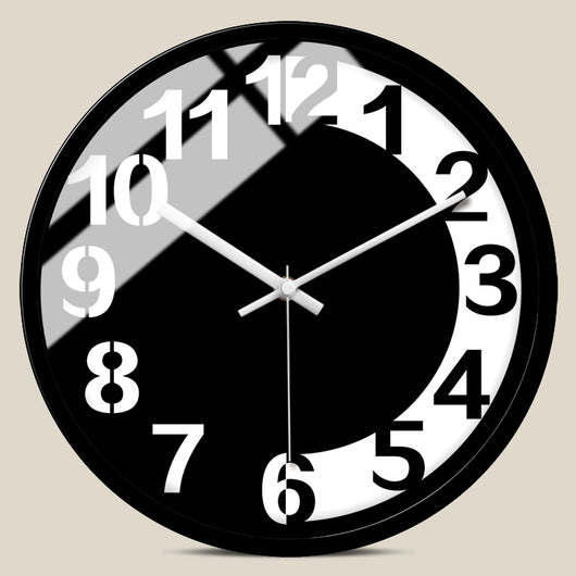 Reloj de Pared Nórdico Minimalista Blanco y Negro con Movimiento Silencioso - Image 14
