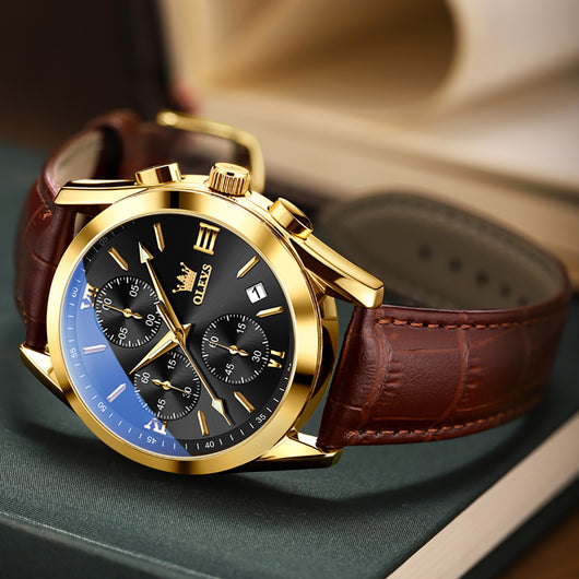Reloj Deportivo Cronógrafo de Lujo con Tres Esferas y Seis Agujas para Hombre - Image 3