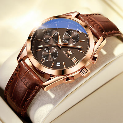 Reloj Deportivo Cronógrafo de Lujo con Tres Esferas y Seis Agujas para Hombre - Image 9