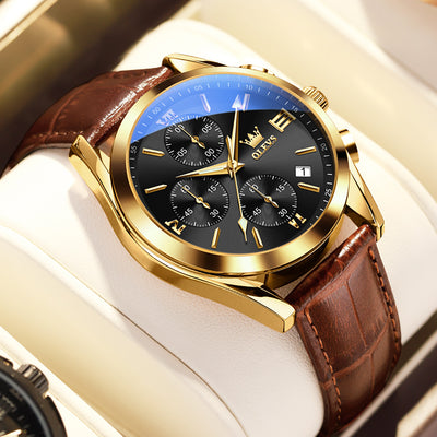 Reloj Deportivo Cronógrafo de Lujo con Tres Esferas y Seis Agujas para Hombre - Image 2