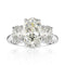 High Carbon Diamond Ring 18k Blanco Dorado Four Prong Diamond Ring B Estilo Tamaño 5