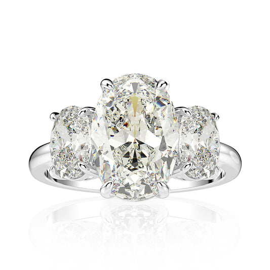 Anillo de Diamante Carbono Alto en Oro Blanco 18K con Cuatro Puntas - Image 2