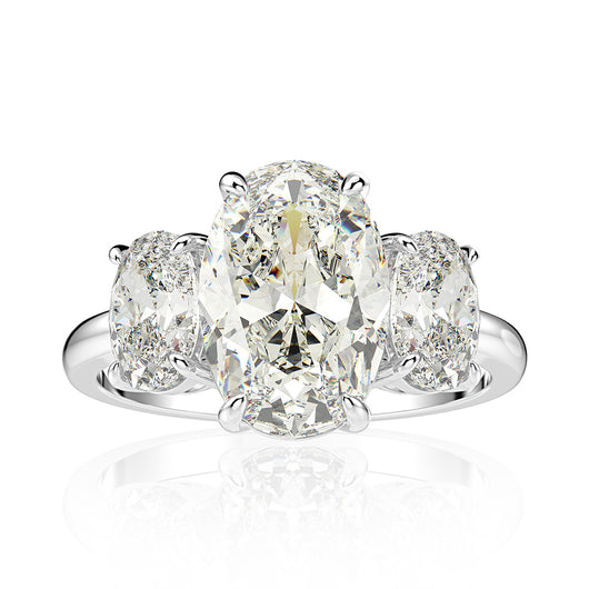 Anillo de Diamante Carbono Alto en Oro Blanco 18K con Cuatro Puntas - Image 2