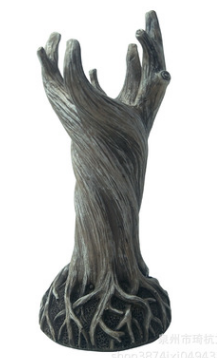 Jarrón Decorativo Tronco de Árbol en Resina - Decoración Artesanal para Sala