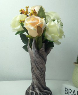 Jarrón Decorativo Tronco de Árbol en Resina - Decoración Artesanal para Sala - Image 2