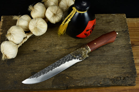 Cuchillo de Hueso Chilong con Mango de Caoba - Image 7
