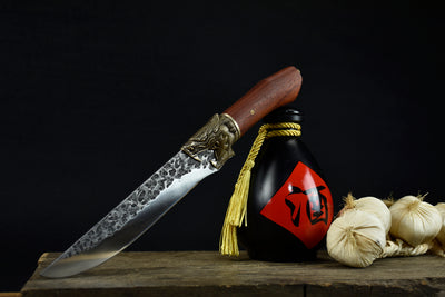 Cuchillo de Hueso Chilong con Mango de Caoba - Image 6