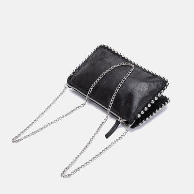 Bolso Cuadrado Pequeño para Mujer con Cuentas y Compartimento Billetera - Image 7