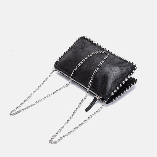 Bolso Cuadrado Pequeño para Mujer con Cuentas y Compartimento Billetera - Image 7