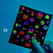 Adhesivos de Uñas Decorativos Estrella Fluorescente con Moño