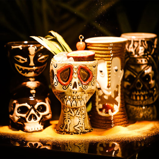 Taza Cerámica Tikí Rostro Humano - Vaso de Cerveza y Cóctel Estilo Isla de Pascua - Image 17