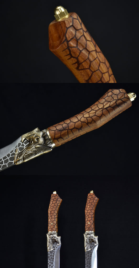Cuchillo de Hueso Chilong con Acabado Latón Agrietado - Image 3