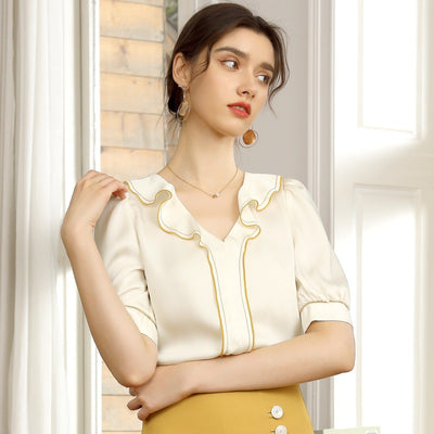 Blusa Corta Coreana con Volantes para Mujer - Estilo Verano - Image 2