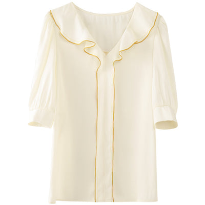 Blusa Corta Coreana con Volantes para Mujer - Estilo Verano