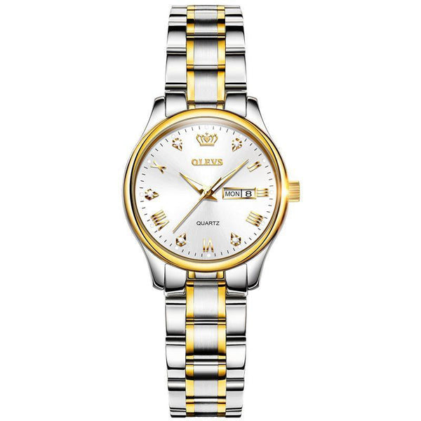 Reloj de Dama Automático Luminoso con Calendario y Resistencia al Agua